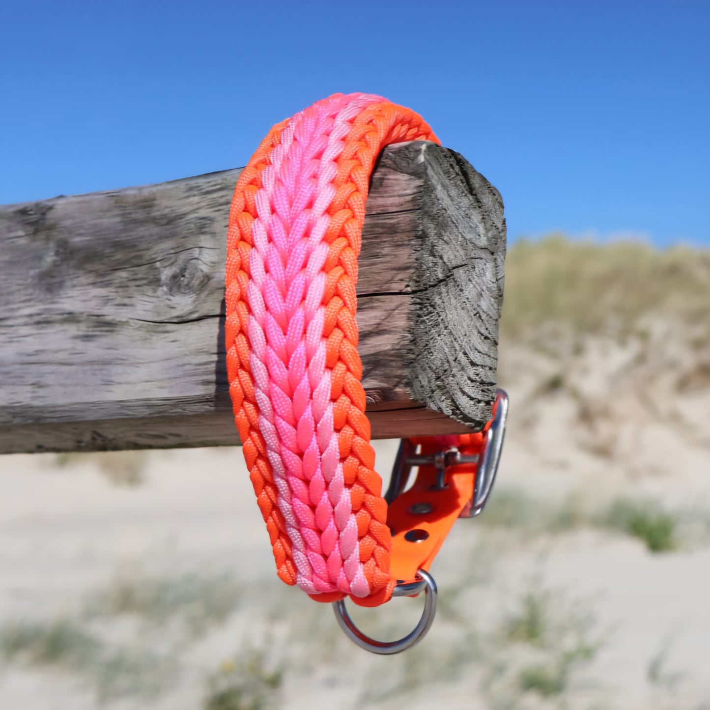Paracord Halsband Breit geflochten *Neon*