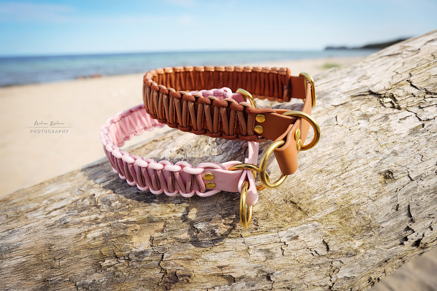 Erstelle dein eigenes Unikat - Zugstopp Glitzer Halsband Biothane & Paracord