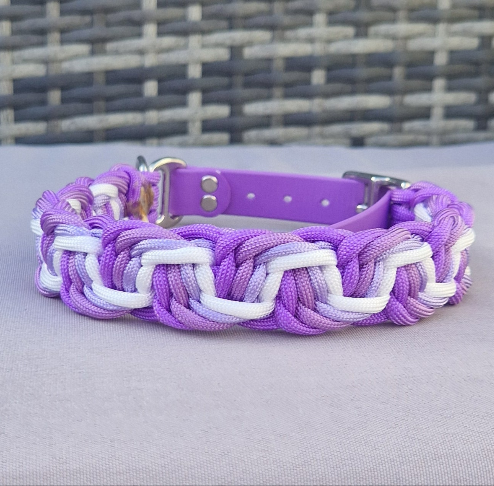 Paracord Halsband geflochten *Amethyst*