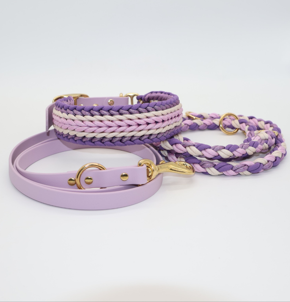 Paracord x Biothane Leash *Light Purple*