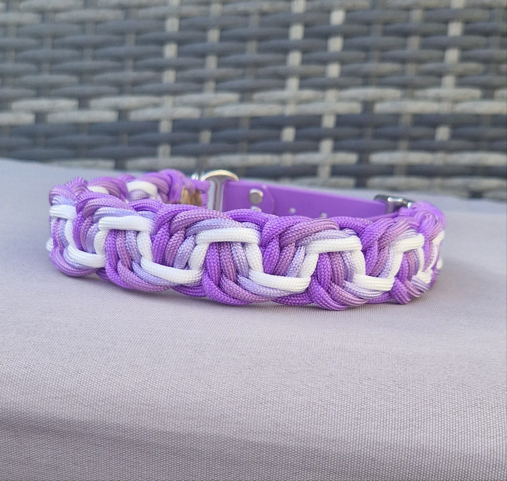 Paracord Halsband geflochten *Amethyst*