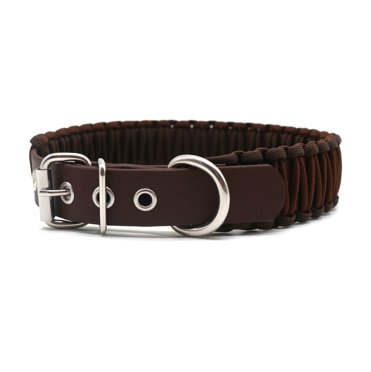 Halsband Biothane & Paracord *Nuss & Espresso*