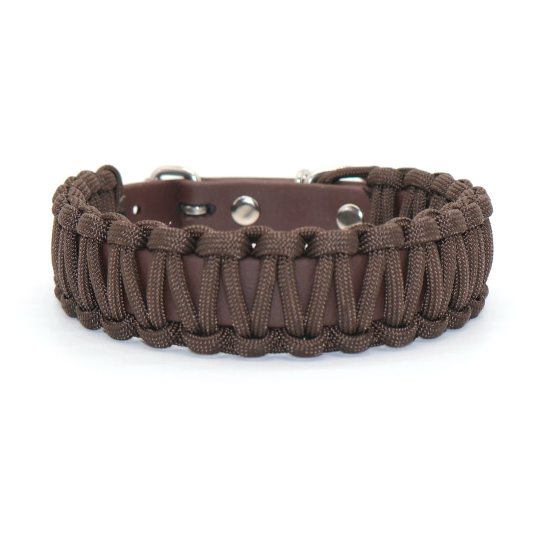 29-33,5cm & 2,6cm breites Halsband Biothane & Paracord *Espresso Dunkelbraun*
