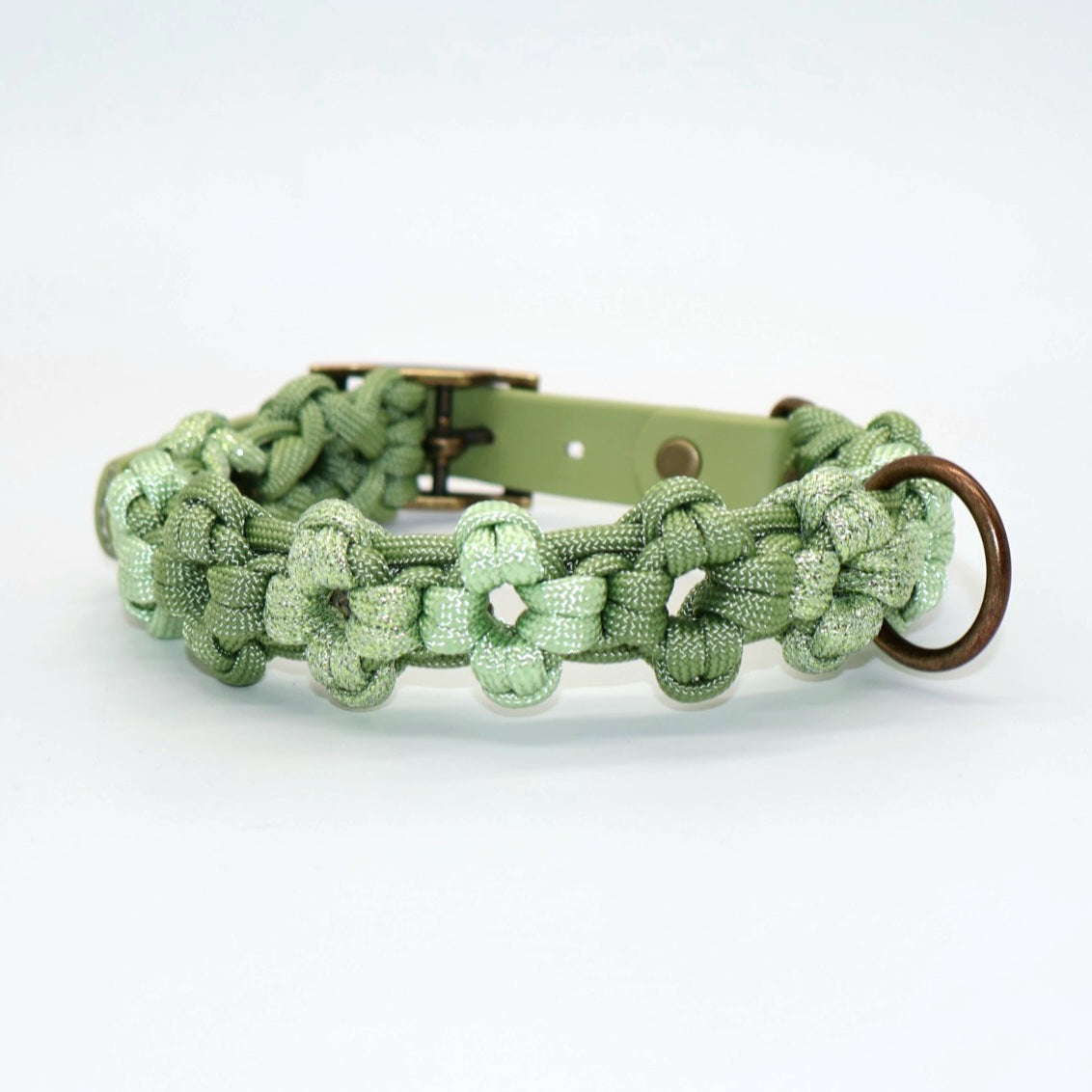 Mini Blumen Halsband *Eisgrün & Guacamole & Guacamole Glitzer*