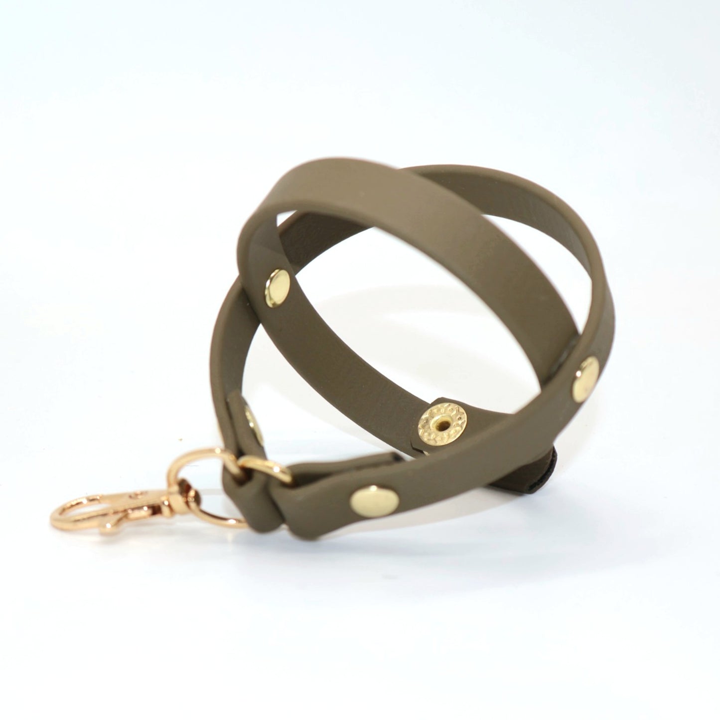 Ballhalter Biothane mit Knopf *Oliv*