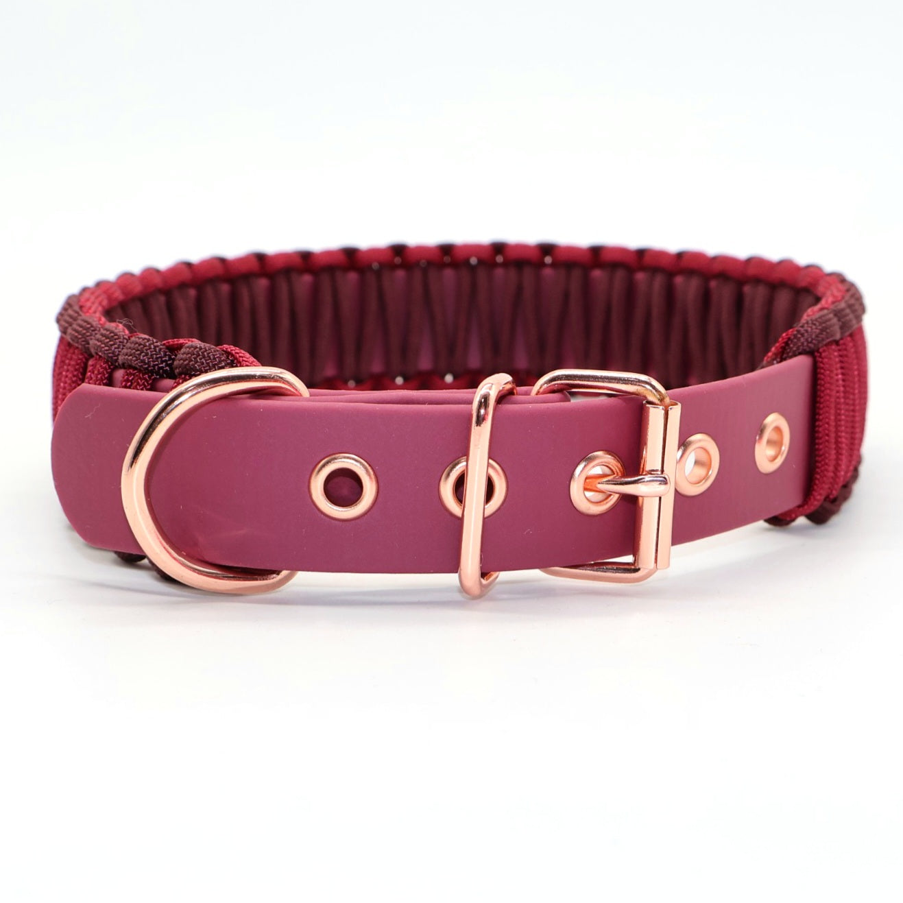 Collar Biothane & Paracord *Burgundy-Maroon*