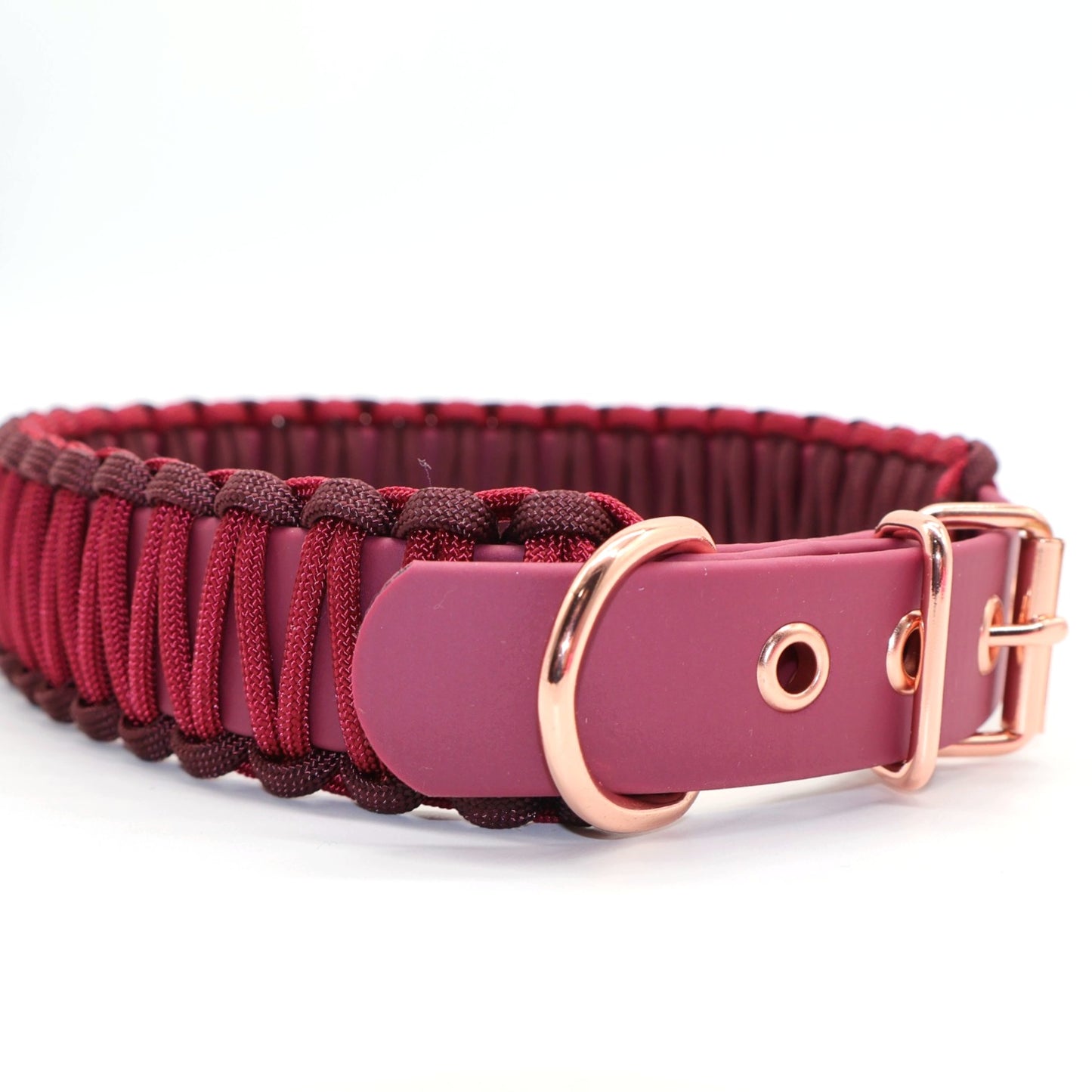 Collar Biothane & Paracord *Burgundy-Maroon*