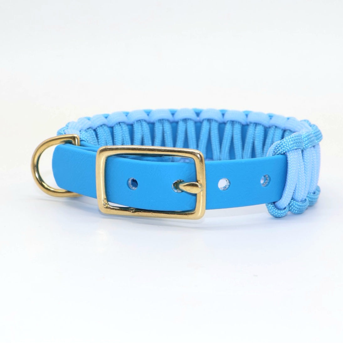 Halsband Biothane & Paracord *Azurblau & Polarblau*