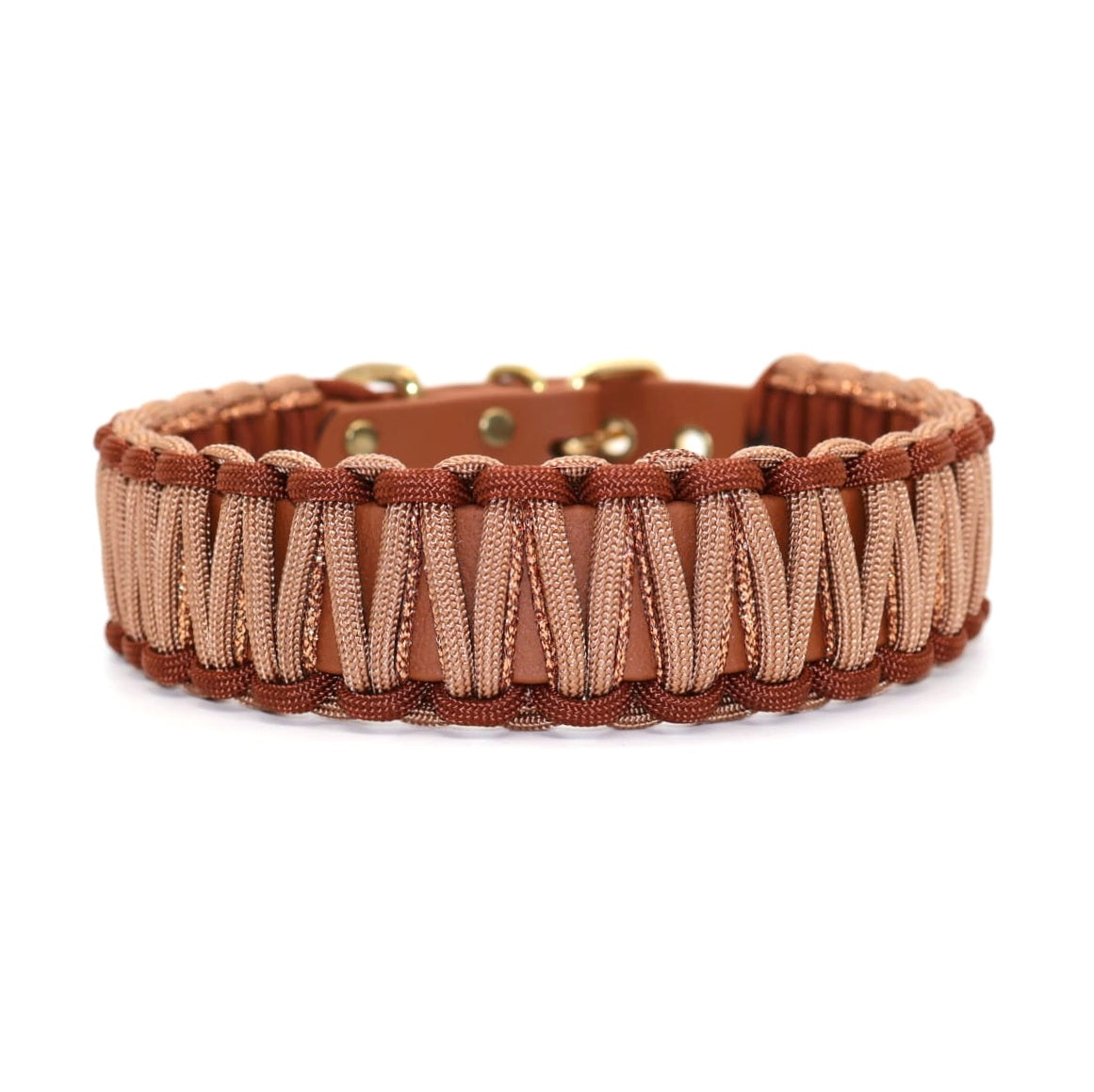 Halsband Biothane & Paracord *Bronze & Rost & Kupfer Glitzer* – PrioPaws