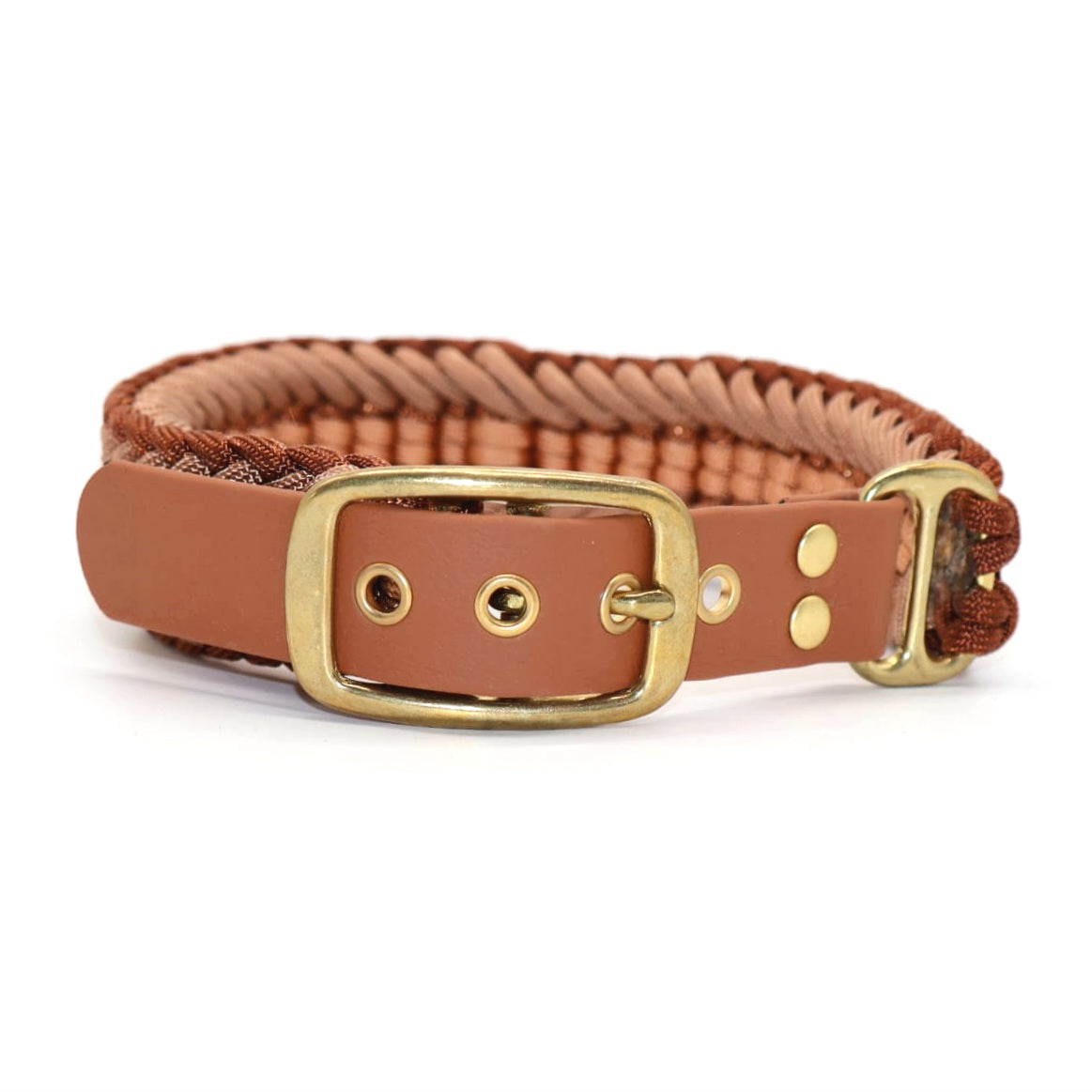 Paracord Halsband Breit geflochten *Rost & Bronze & Kupfer Glitzer*