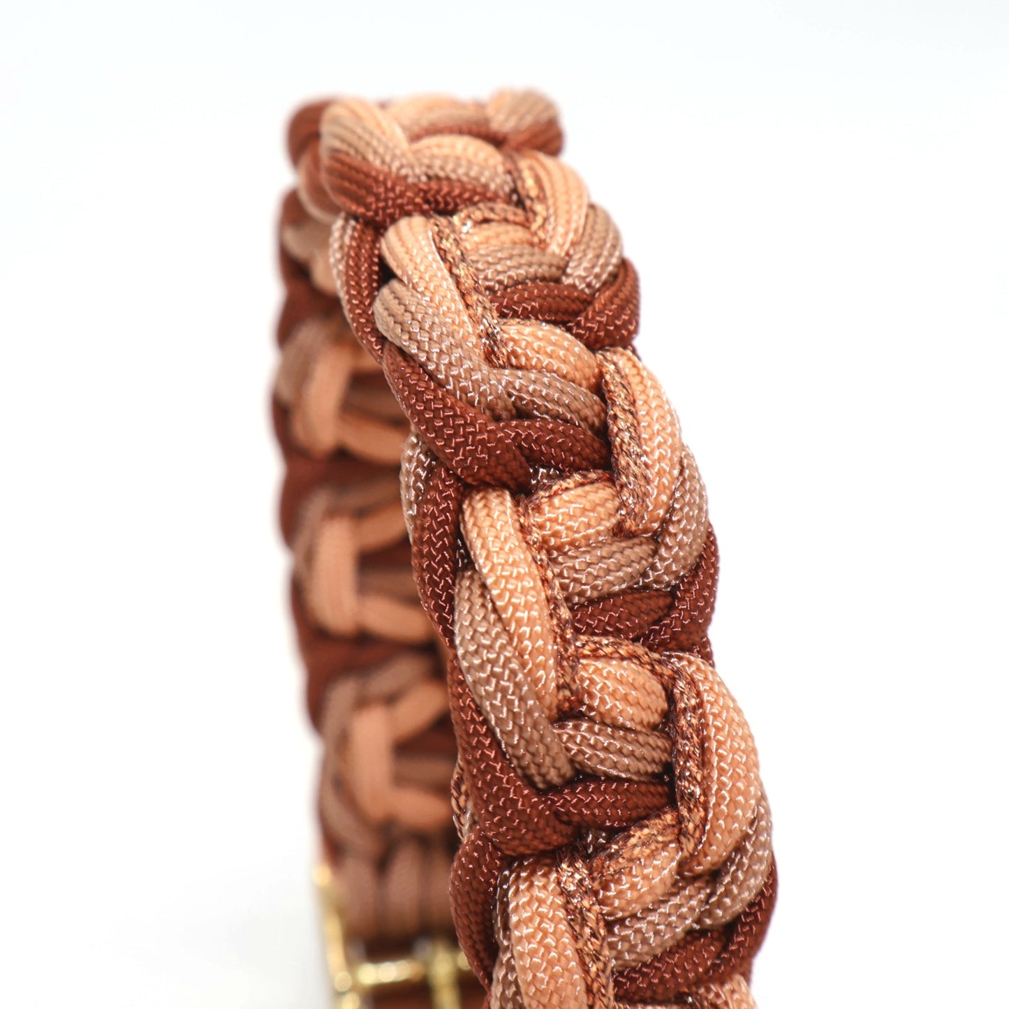 Paracord Halsband geflochten *Rost & Bronze & Kupfer Glitzer* 31-35cm