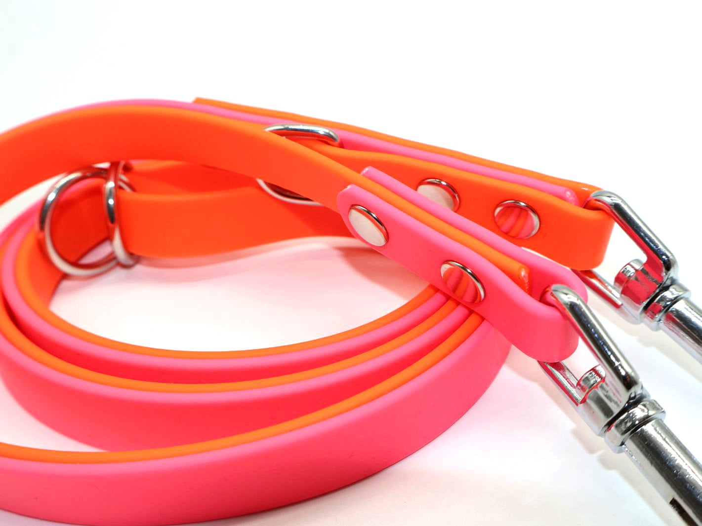 13mm Biothane Leine *Neon Orange & Neon Pink*