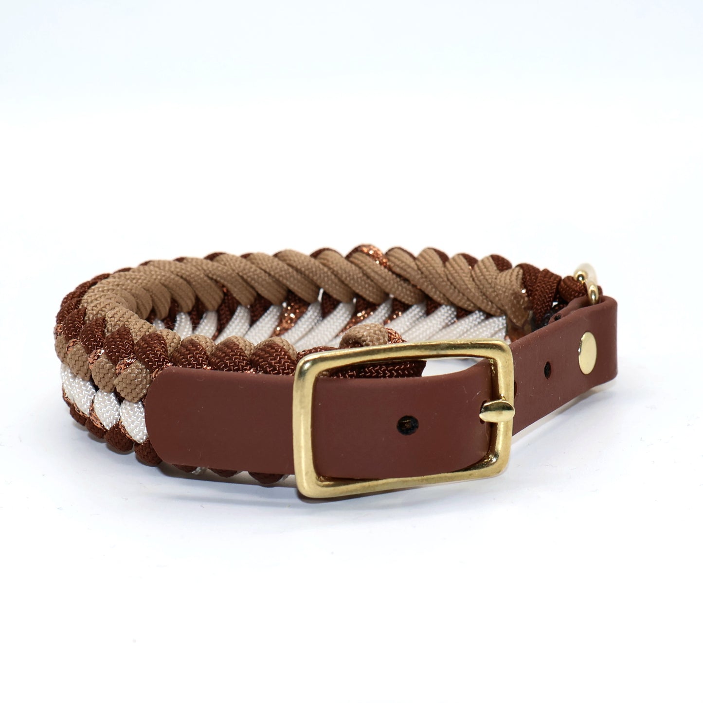 Paracord Halsband geflochten *Braun-Cappuccino*
