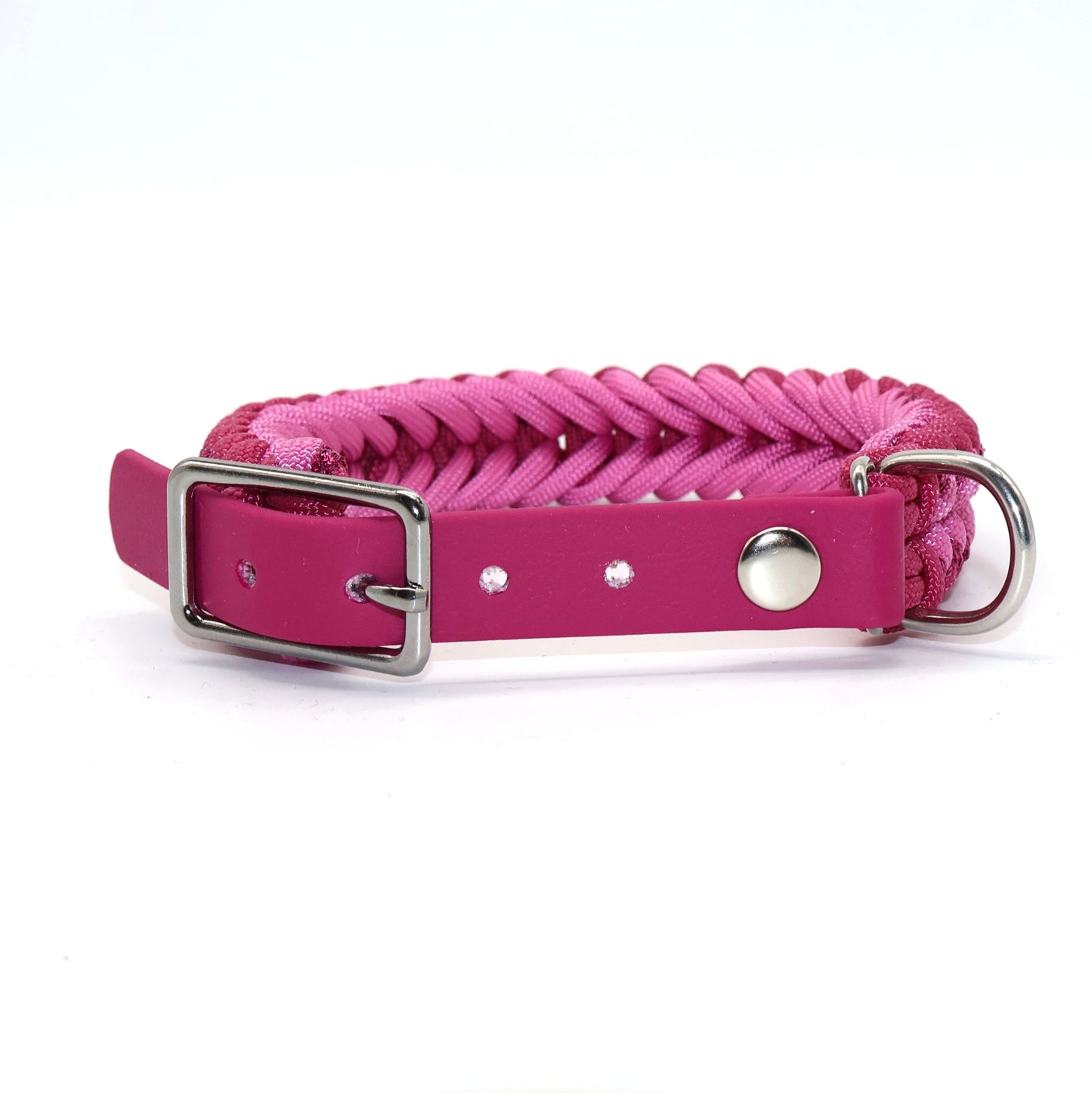 Halsband Paracord *Fuchsia Glitzer* für einen Halsumfang: 28-32cm