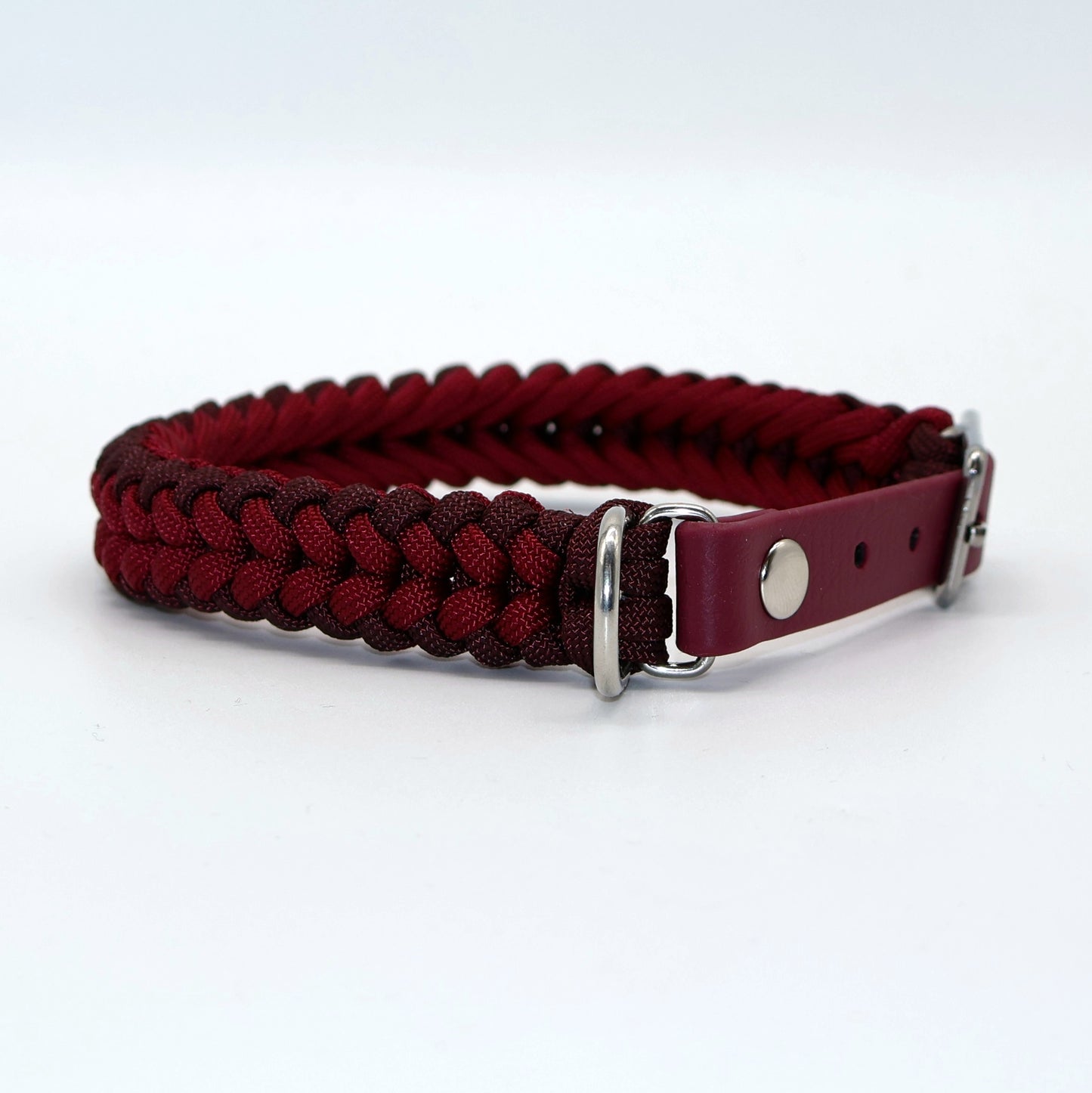 Paracord Halsband geflochten *Burgundy & Maroon*