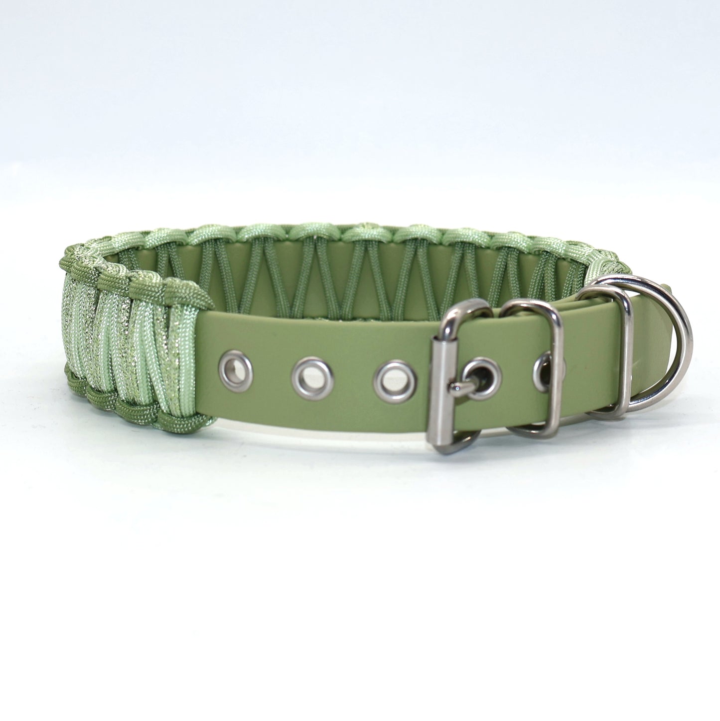 Halsband Biothane & Paracord *Guacamole Glitzer*