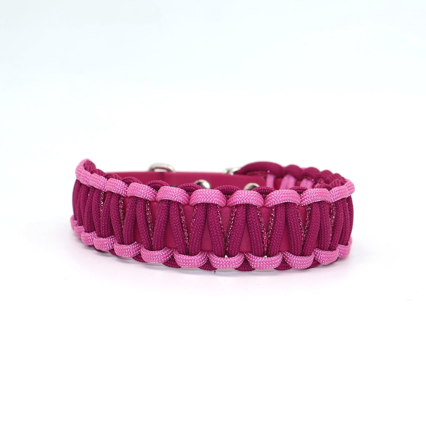 Halsband Biothane & Paracord *Beere Glitzer* 28-36cm