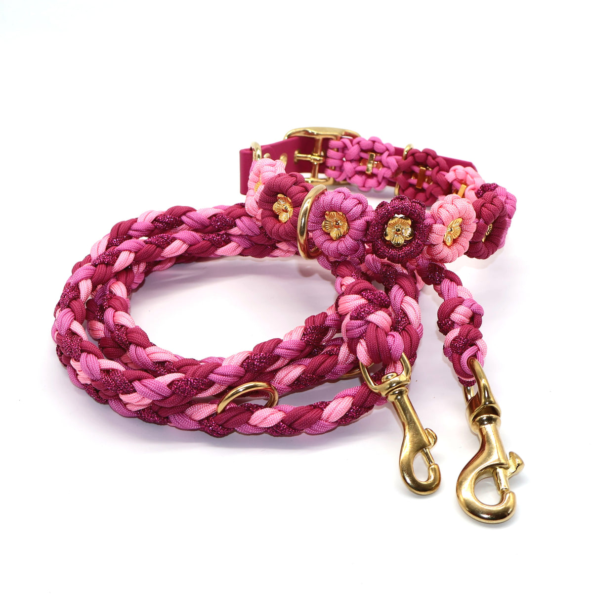 Blumen Halsband *Pink Mix Glitzer*