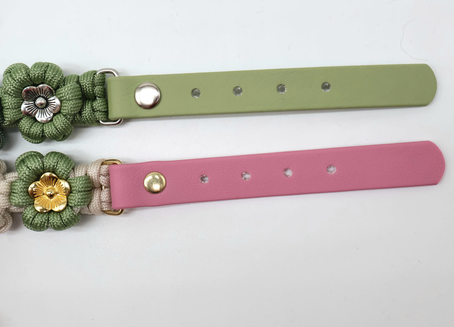 Blumen Halsband *Guacamole & Lavender Rosa & Creme*
