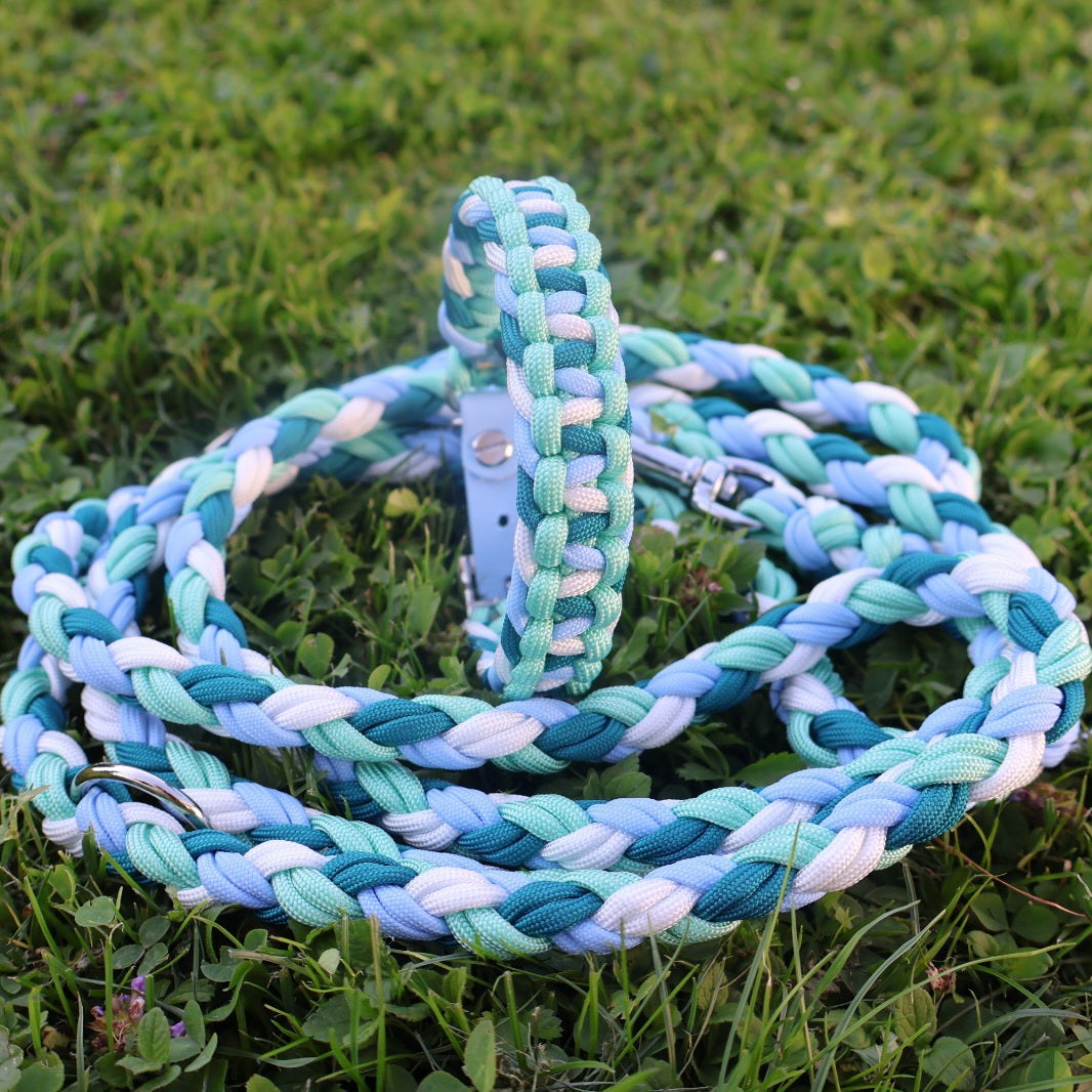 Paracord collar *Petrol-Mint-Polar*