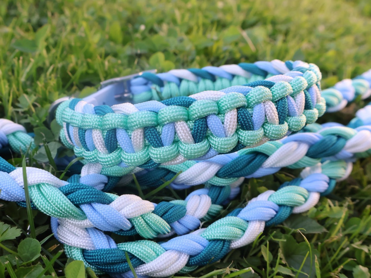 Paracord collar *Petrol-Mint-Polar*