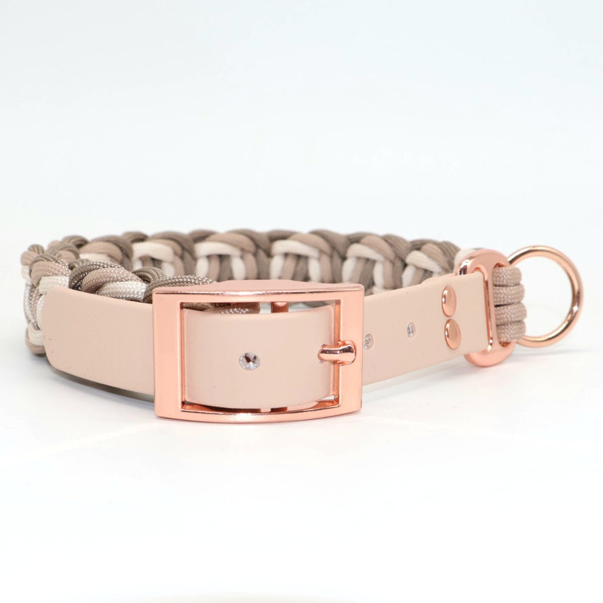Paracord braided collar *Tan-Mocca-Cream*