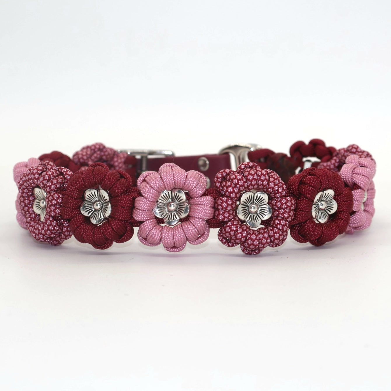 Blumen Halsband *Burgunder & Lavender Rosa*