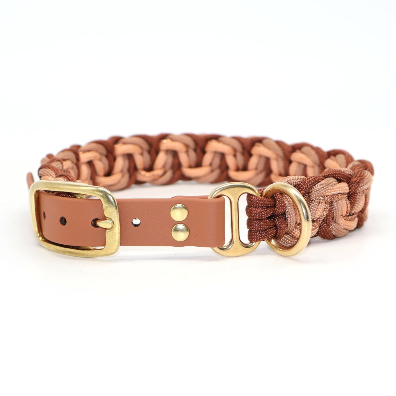 Paracord braided collar *Rust & Bronze & Copper Glitter*