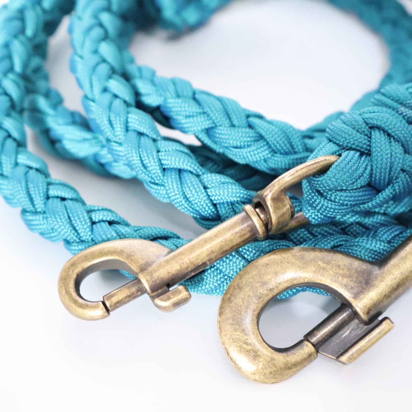 Hand-braided Paracord Leash *Petrol*