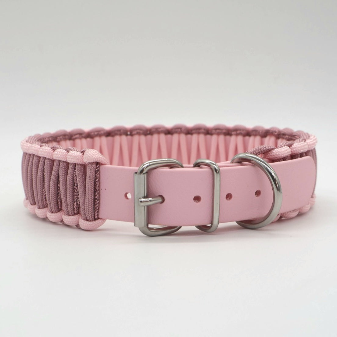 Collar Biothane & Paracord *Rouge & Old Pink & Pink Glitter*