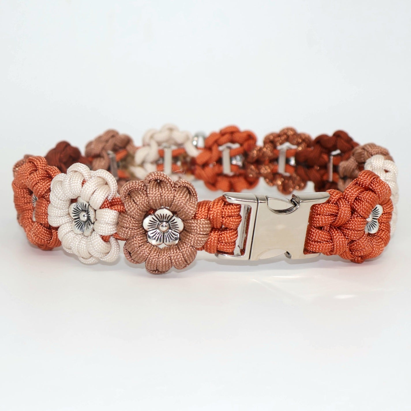 Flower Necklace *Squirrel & Cream & Bronze & Rust *