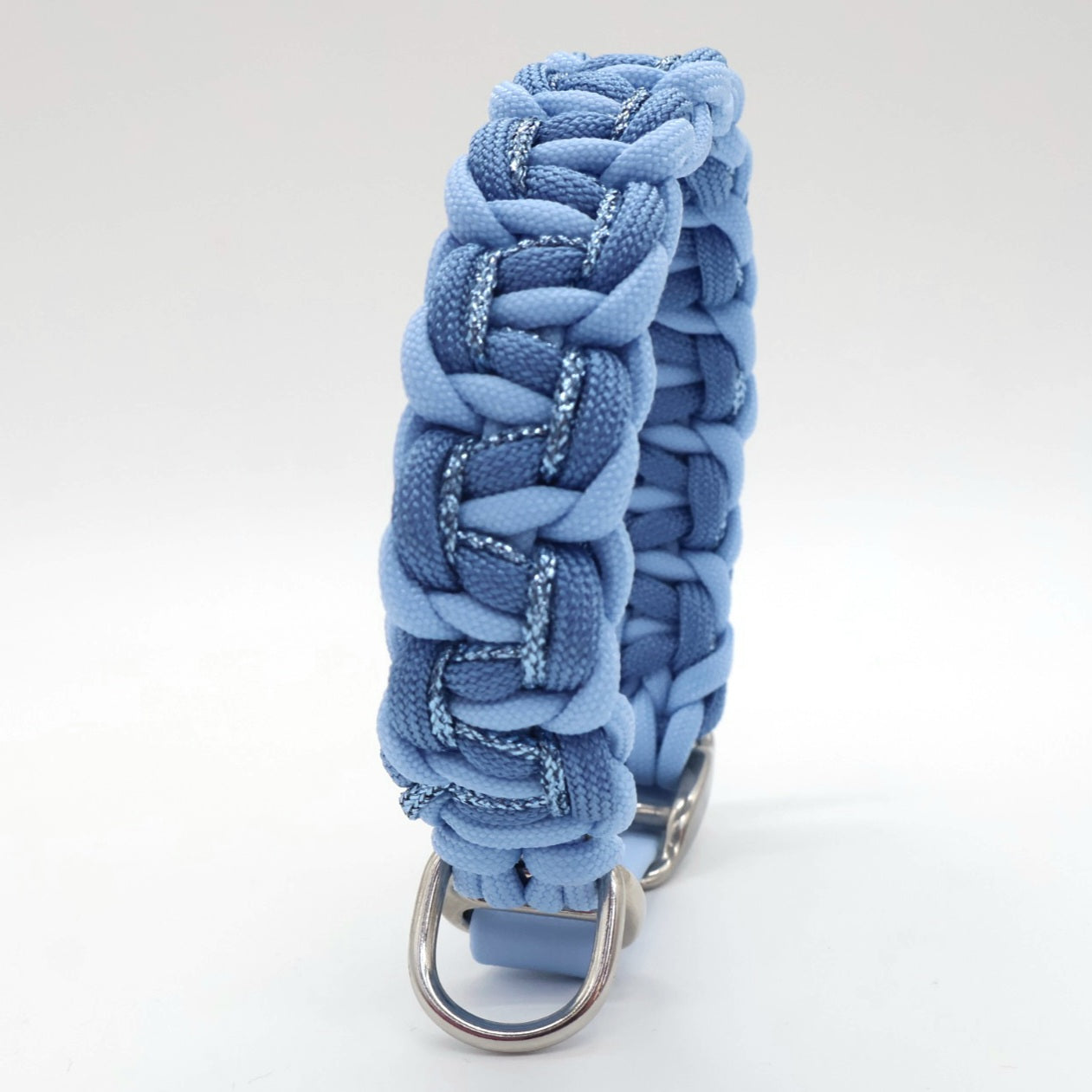 Paracord braided collar *Blue Glitter*