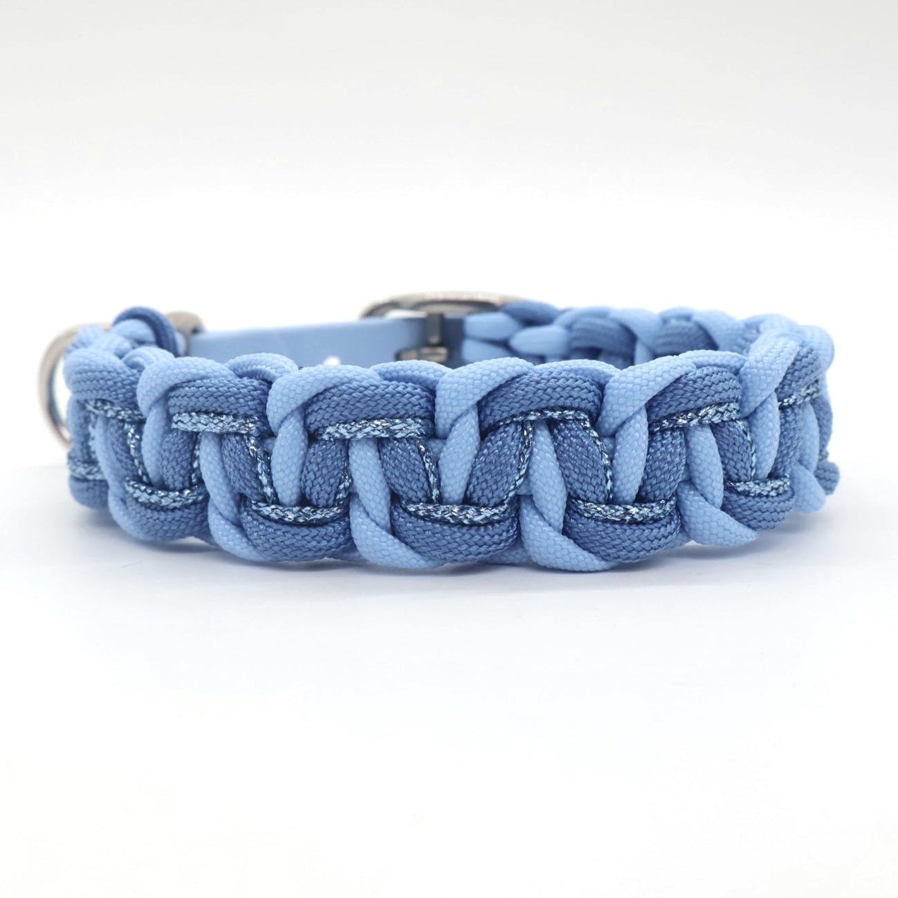 Paracord braided collar *Blue Glitter*