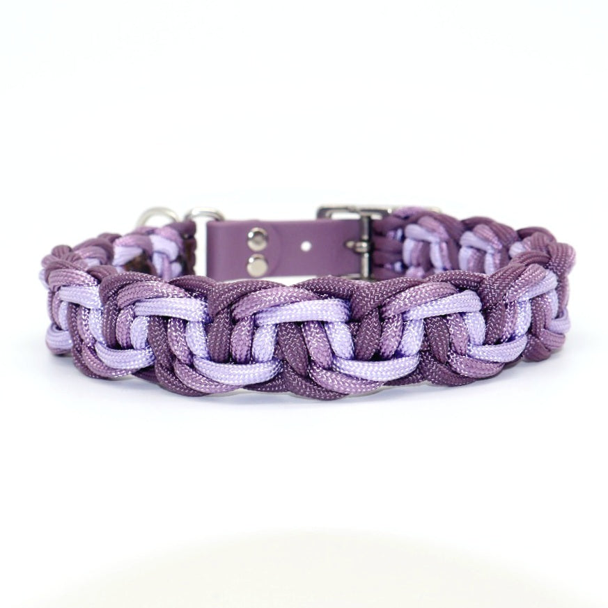 Paracord braided collar *Lilac*