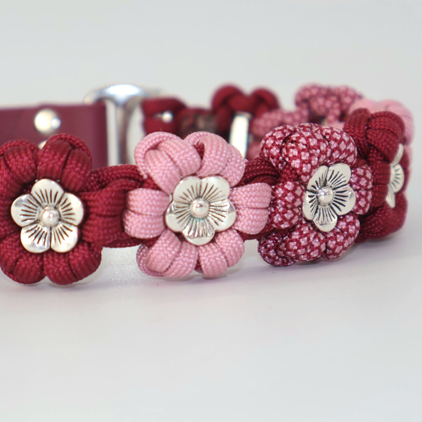 Blumen Halsband *Burgunder & Lavender Rosa*