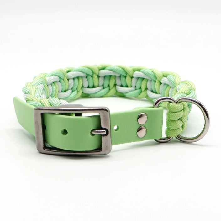 Paracord Halsband geflochten *Hellgrün-Mint*