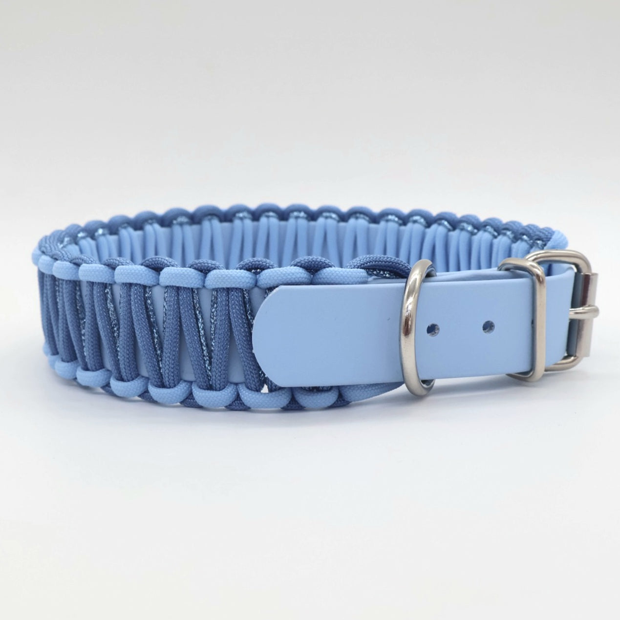 Collar Biothane & Paracord *Blue glitter*