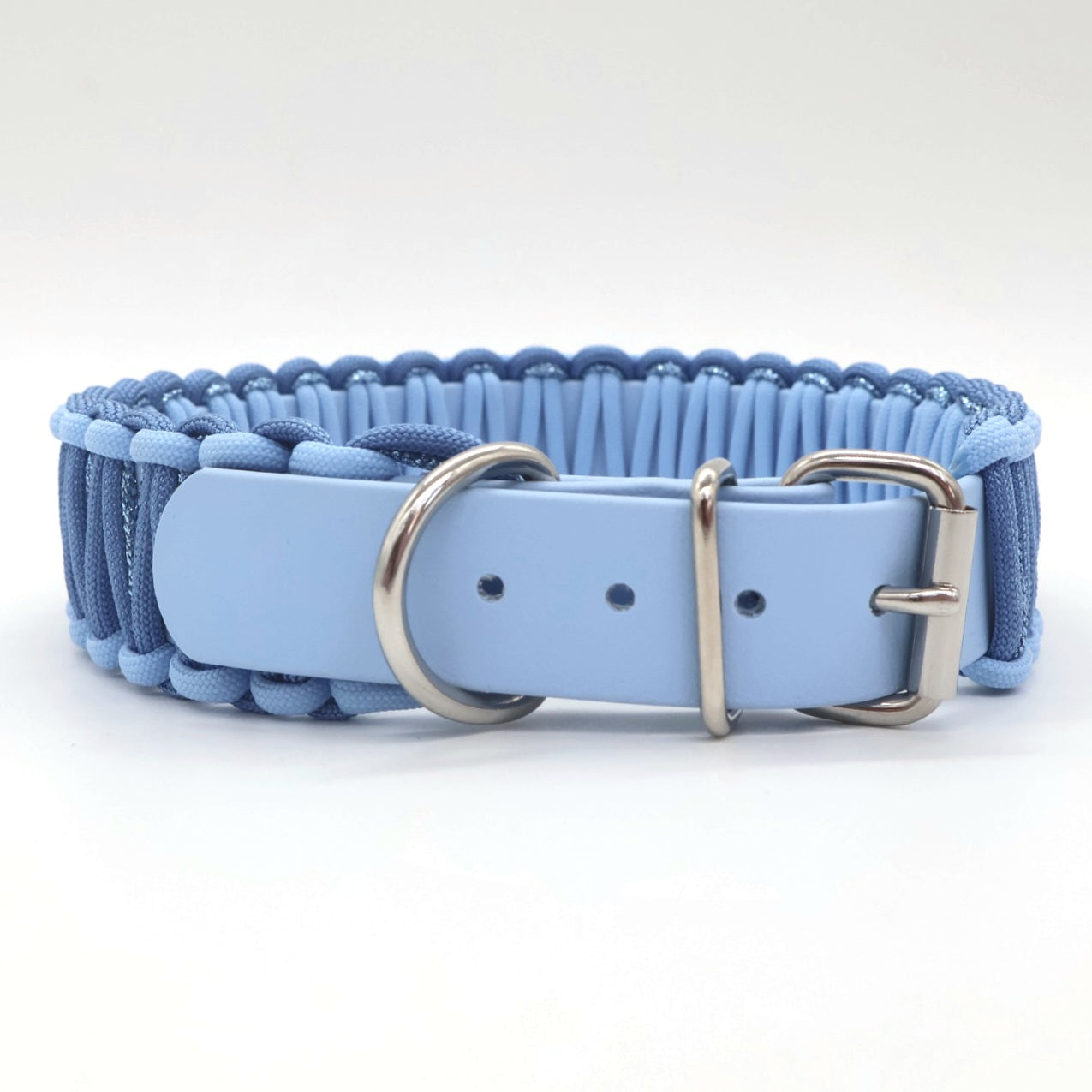 Collar Biothane & Paracord *Blue glitter*