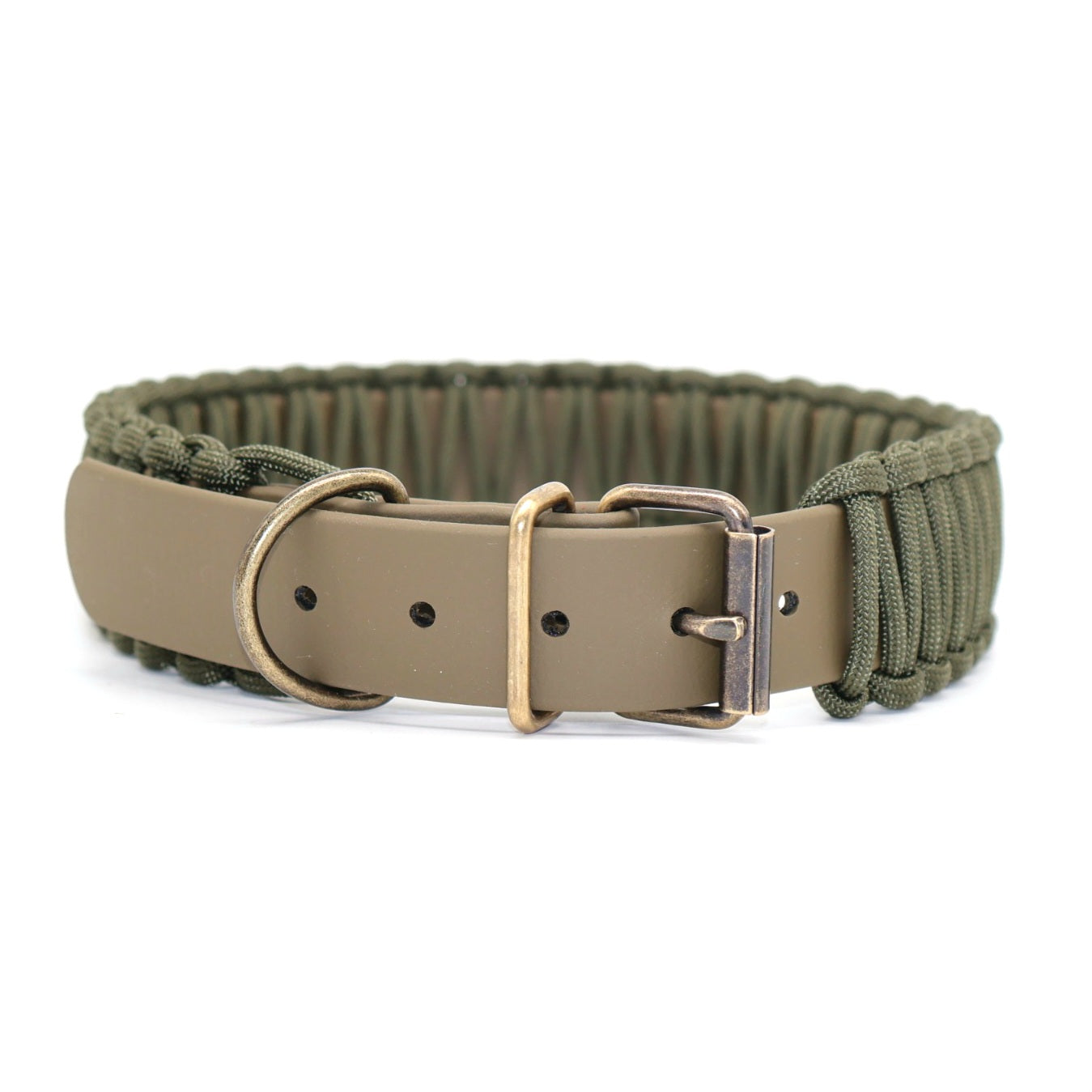 Collar Biothane & Paracord *Olive*