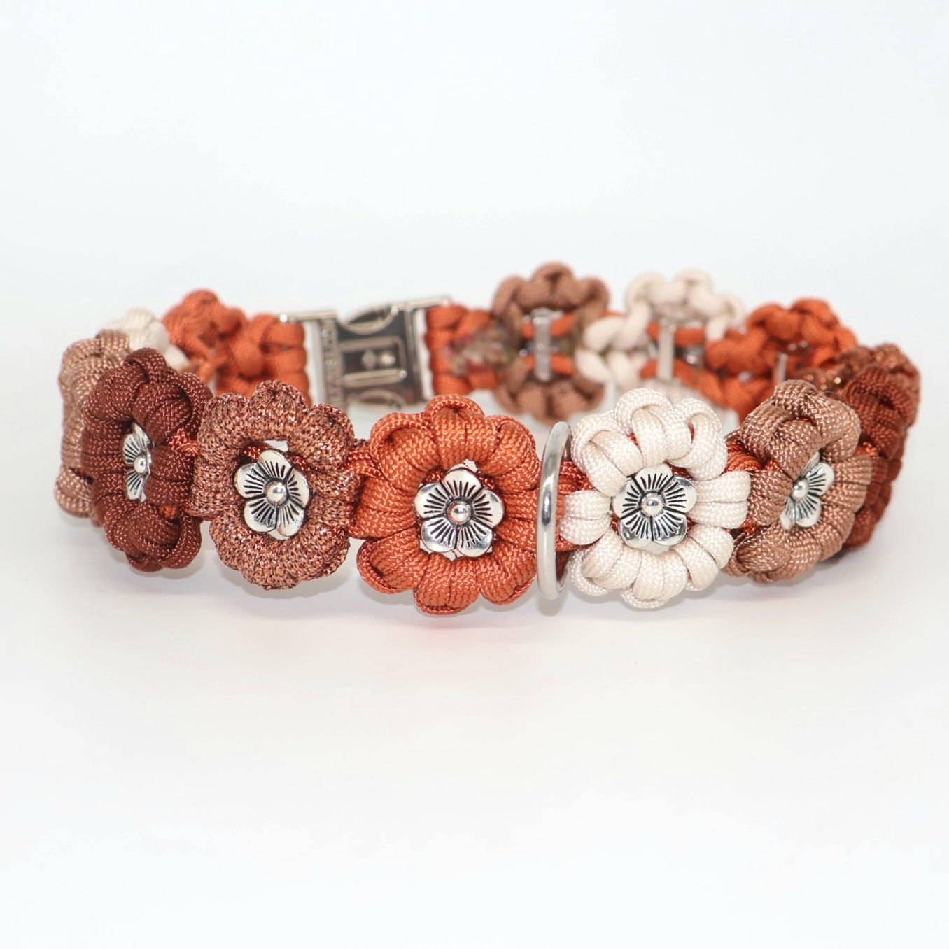 Flower Necklace *Squirrel & Cream & Bronze & Rust *