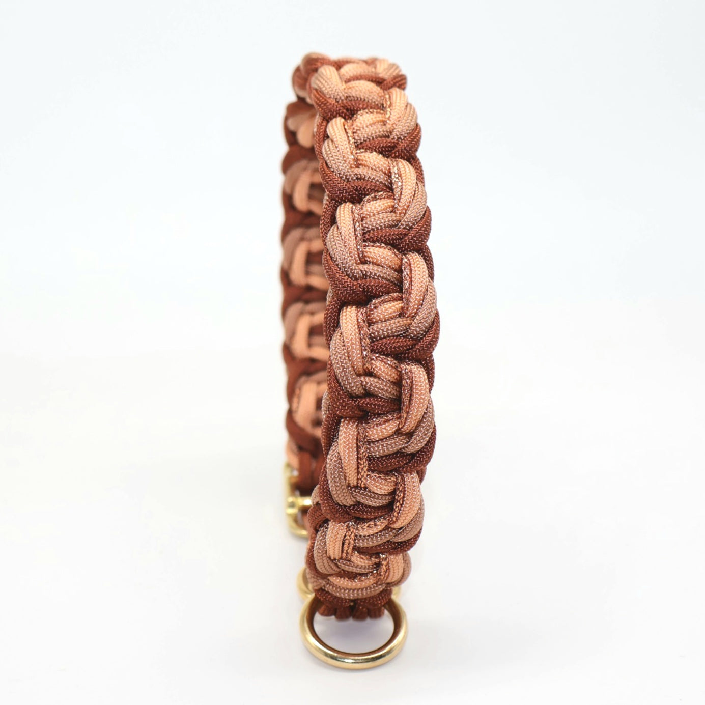 Paracord braided collar *Rust & Bronze & Copper Glitter*