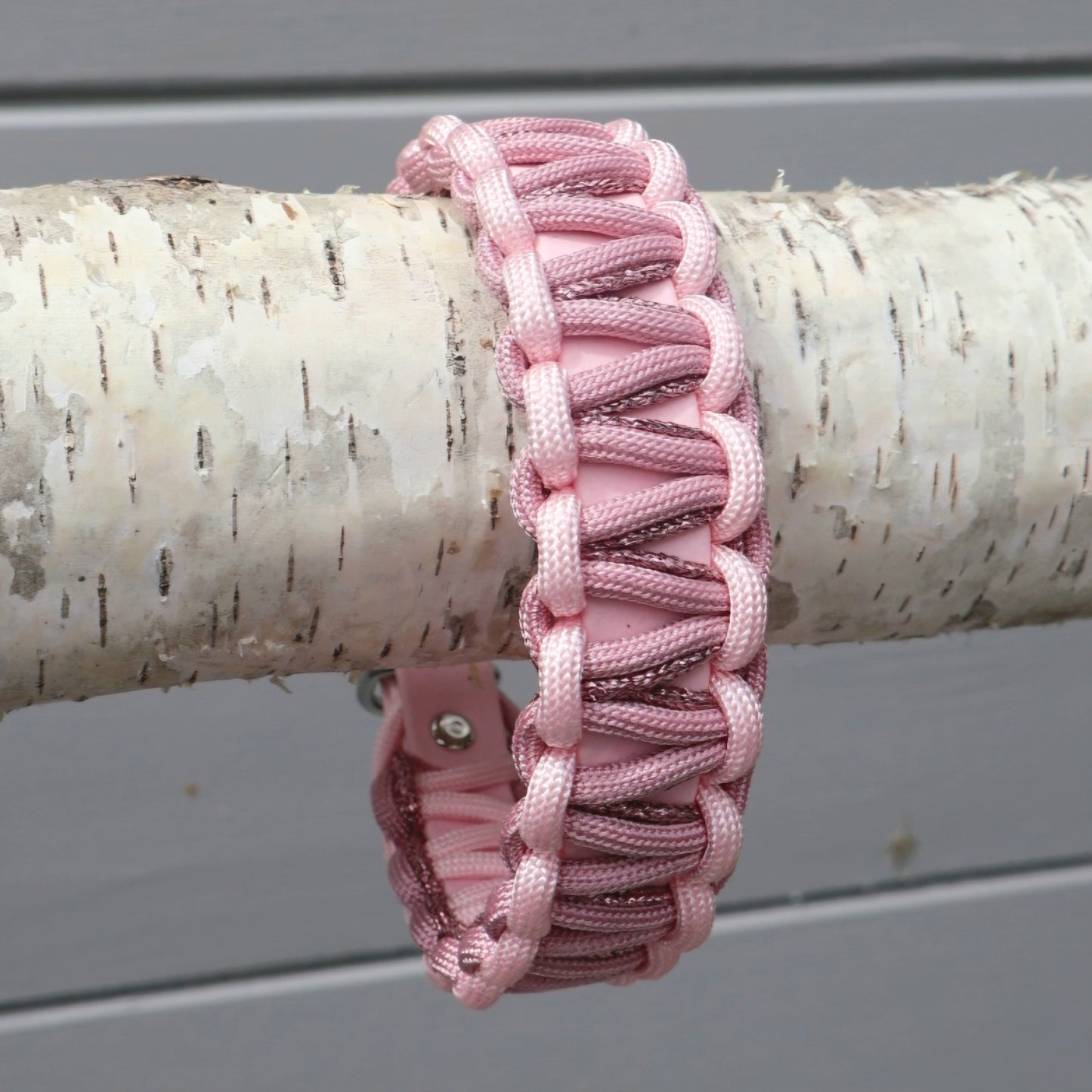 Collar Biothane & Paracord *Rouge & Old Pink & Pink Glitter*