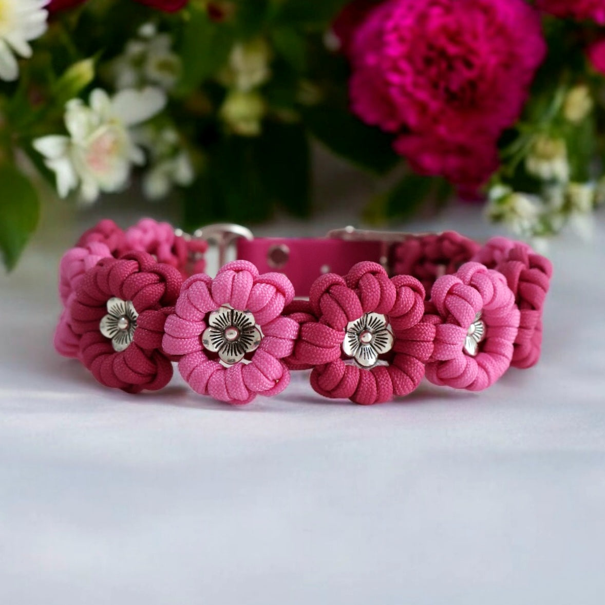 Flower Necklace *Fuchsia & Bubble Gum*