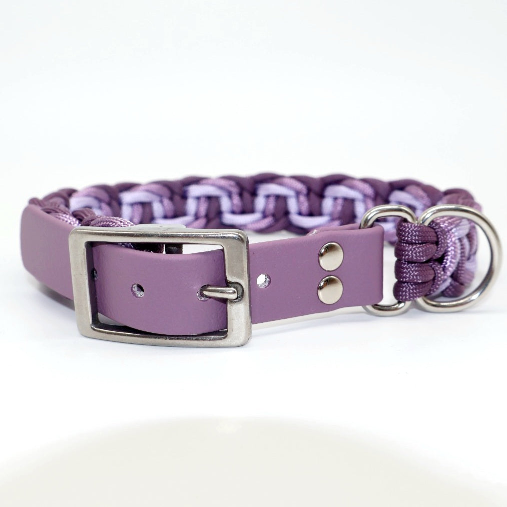 Paracord braided collar *Lilac*