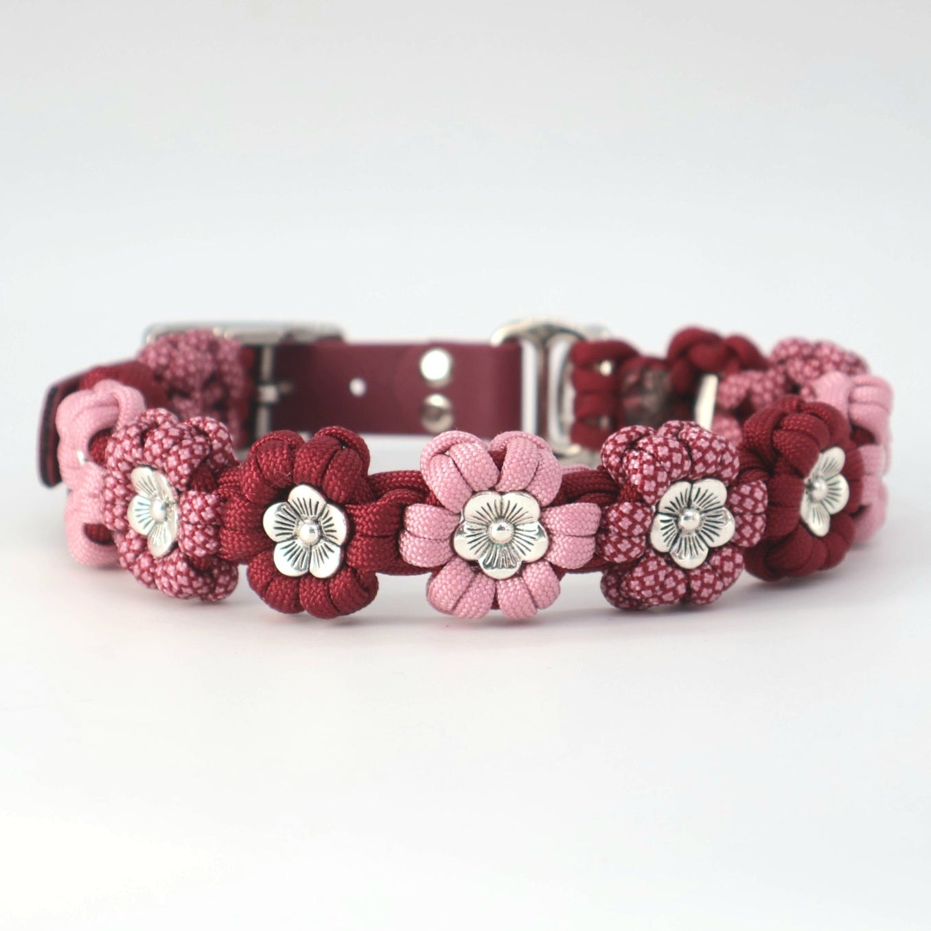 Blumen Halsband *Burgunder & Lavender Rosa*