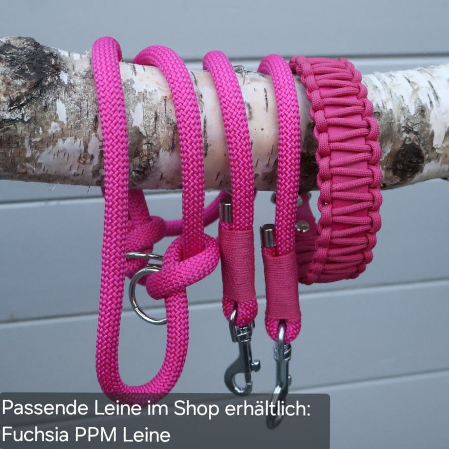 Collar Biothane &amp; Paracord *Fuchsia*