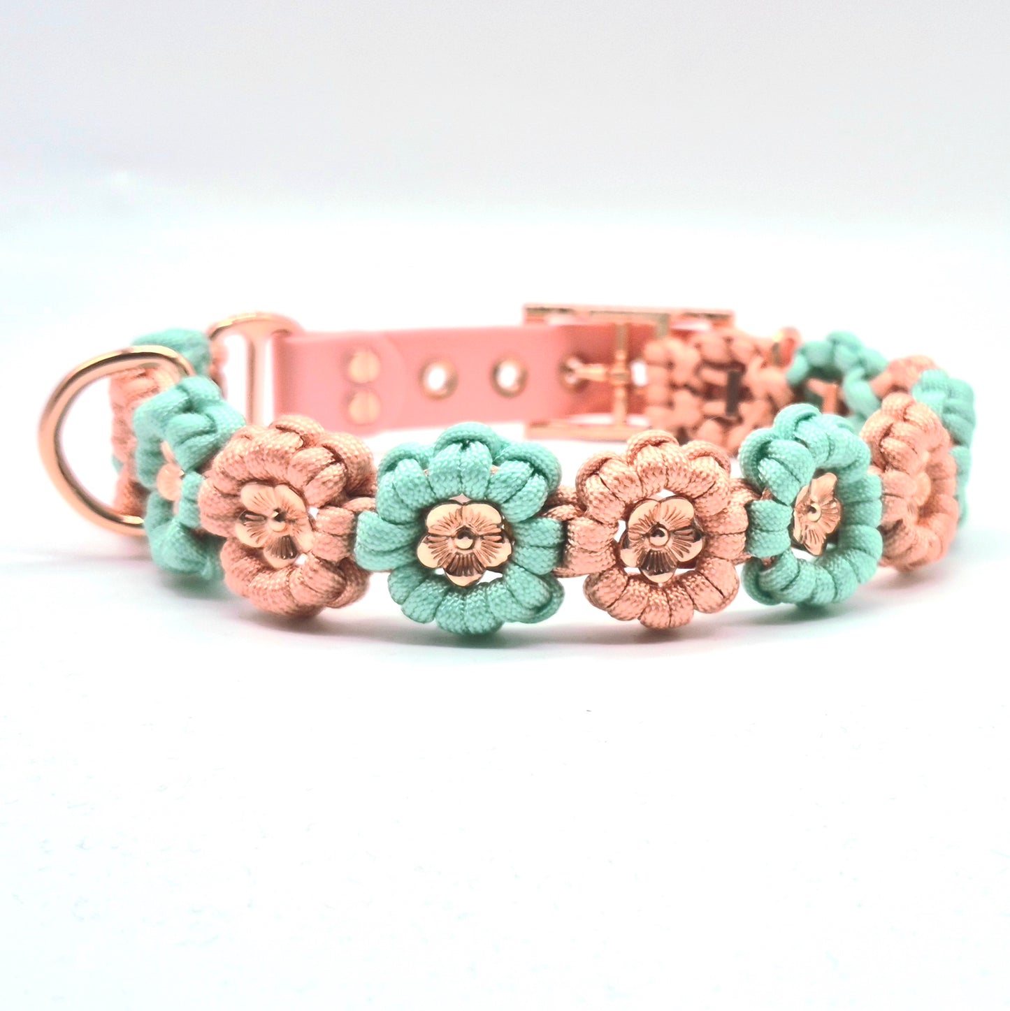 Blumen Halsband *Rosé & Mint *