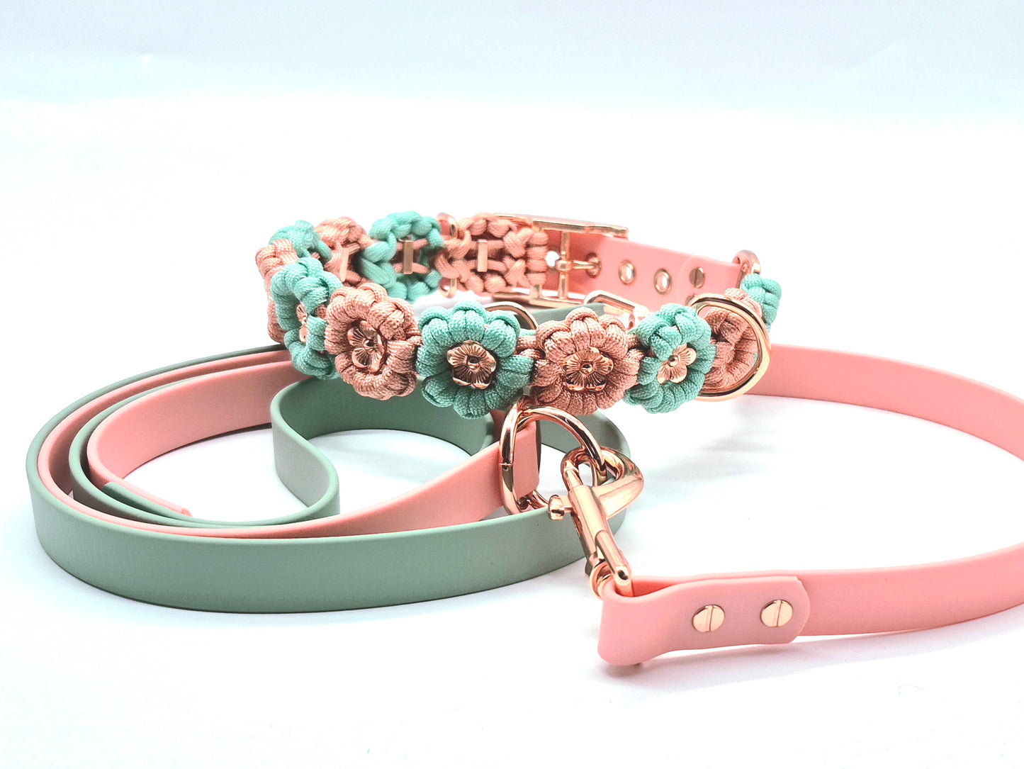 19mm Biothane Leine *Mint & Rosé*