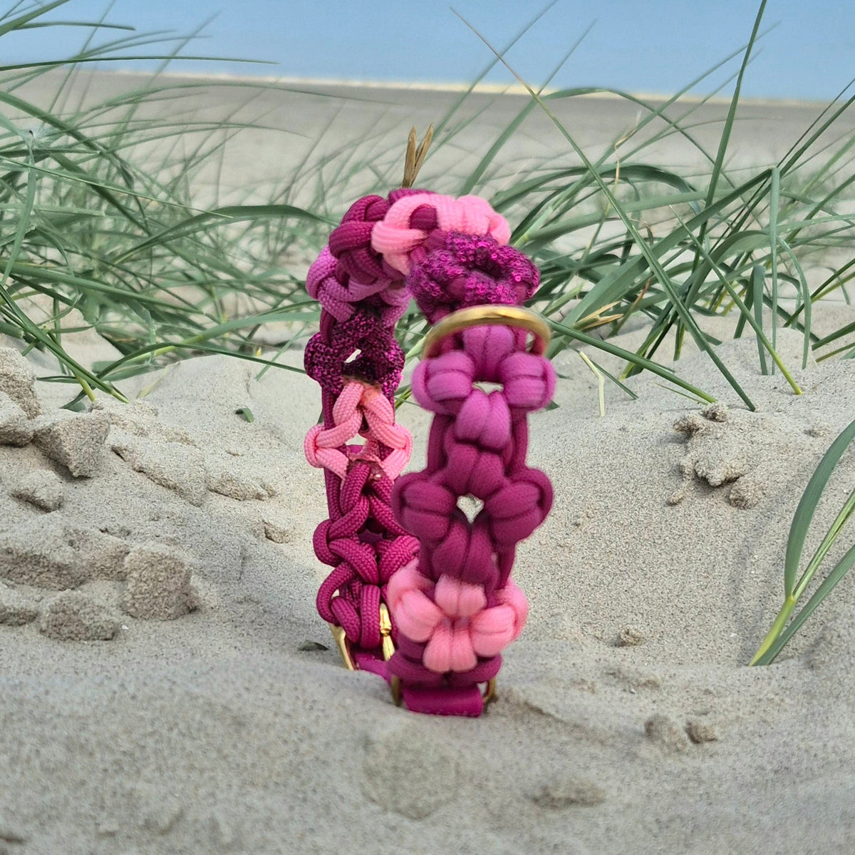 Mini Blumen Halsband *Pink Mix Glitzer *
