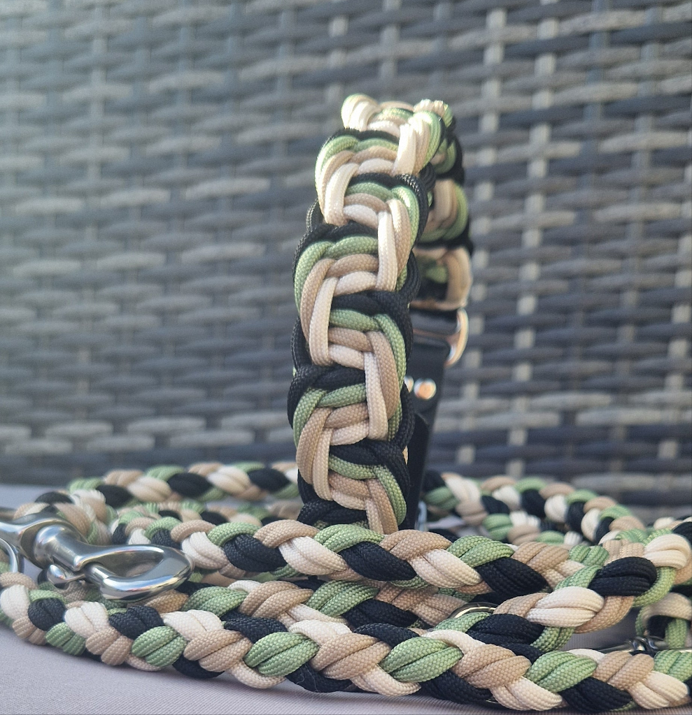 Paracord Halsband geflochten *Guacamole*